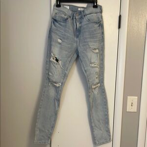 Blue Skinny Distressed Jeans